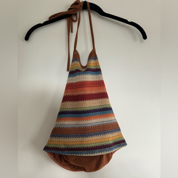 Y2K Multi color halter crop top - Picture 3 of 6